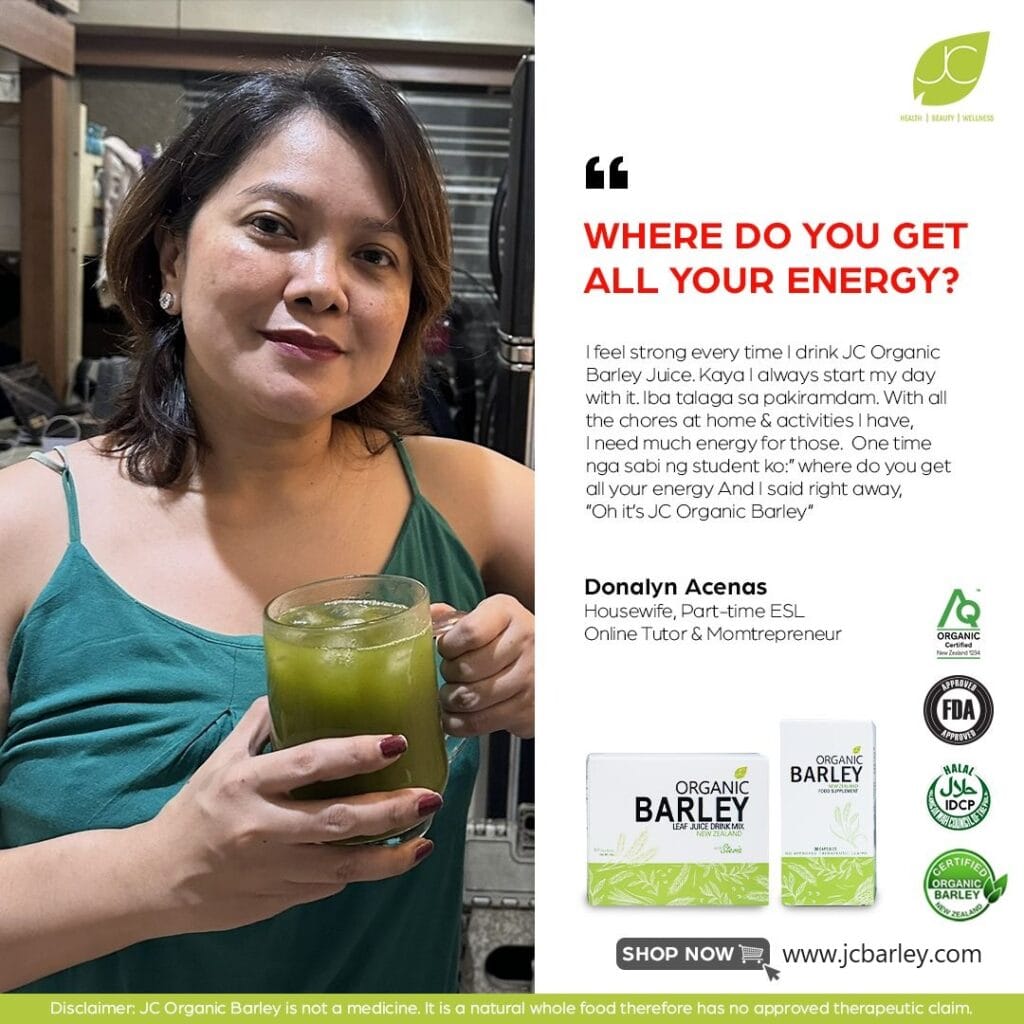 Donalyn Acenas JC Organic Barley Testimonies