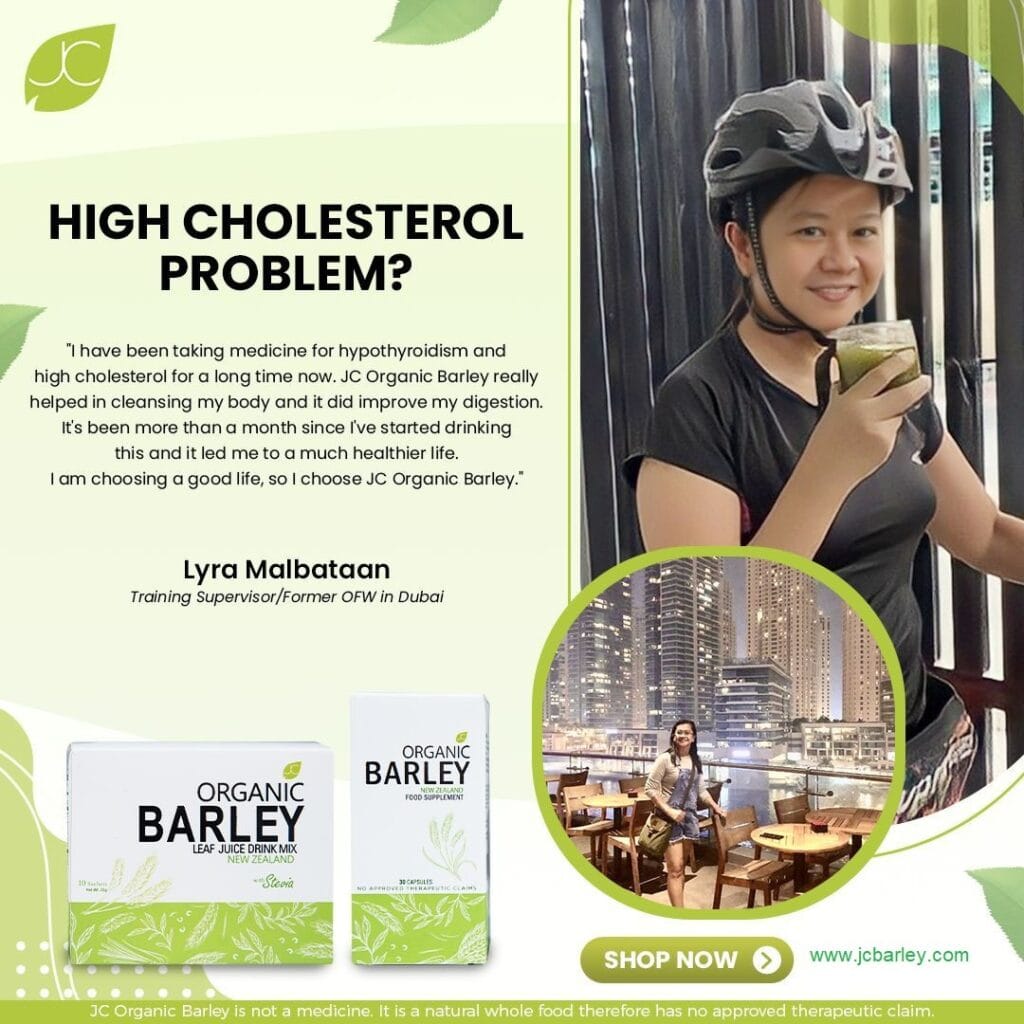 Lyra Malbataan JC Organic Barley Testimonies